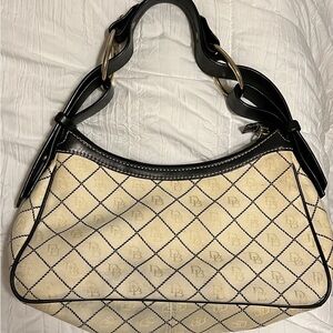 Chic Black and Cream Shoulder Bag